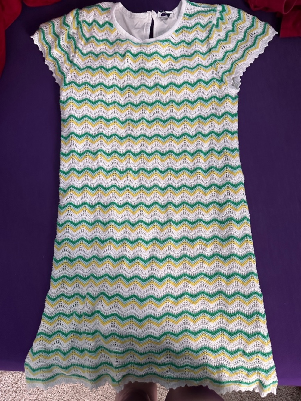 Crown & Ivy Girls Crotchet Dress Size L